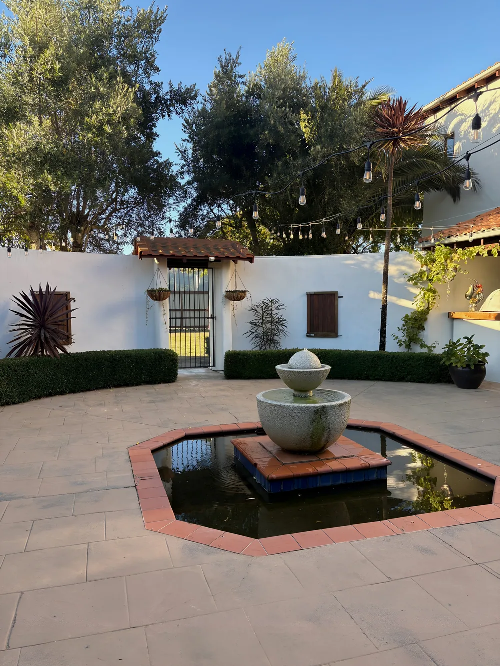 The courtyard fountain