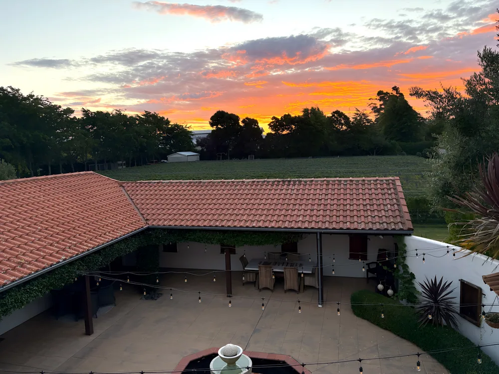 The property’s terracotta roofline